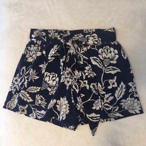 Blue Floral Shorts